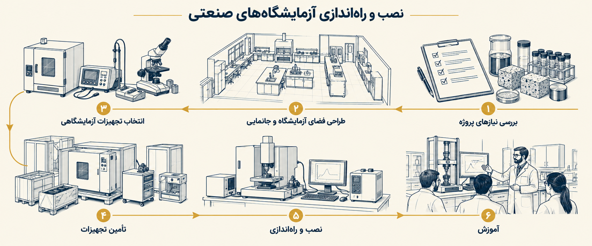 نمایش تصویری مسیر خدمات مهندسی